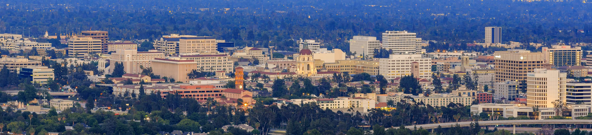 panoramic view of Pasadena, CA