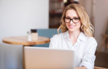 Woman Working on Computer