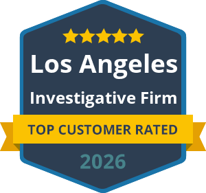 TOP CLIENTS RATED Los Angeles Investigative Firm 2026 badge